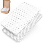 mimaDu Stubenwagen Bezug passend für Babybay Maxi Spannbetttuch, Spannbettlaken Beistellbett 90x55, 90x50, 89x49 cm - 100% Oeko-TEX Baumwolle (Punkte Zickzack)