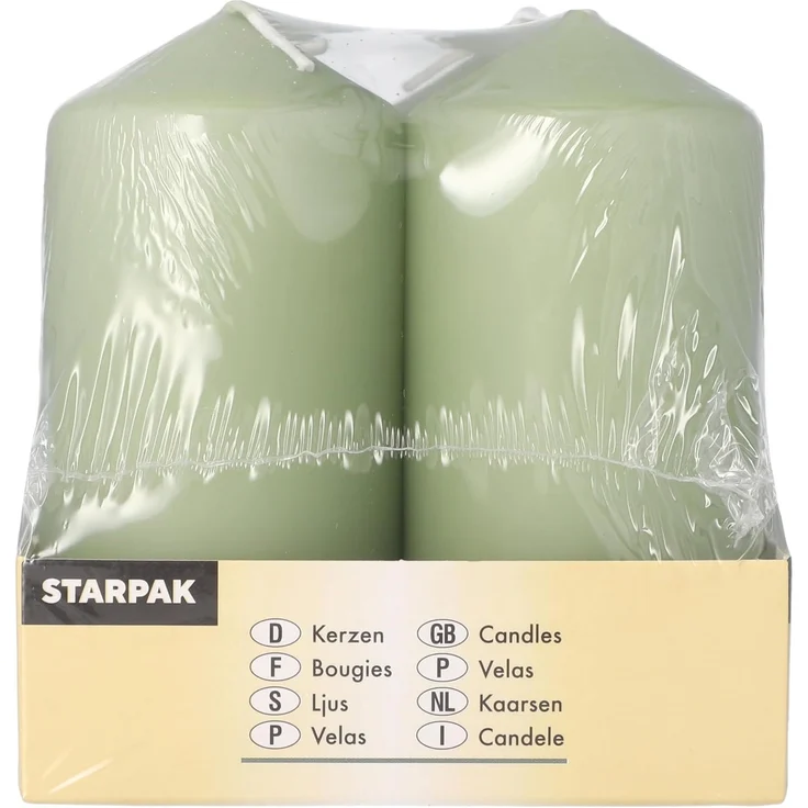 8 Stumpenkerzen Ø 47 mm · 100 mm jadegrün – Bild 3