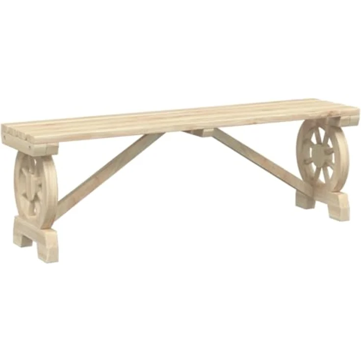 vidaXL Gartenbank 115 cm Massivholz Tanne 365111 – Bild 9