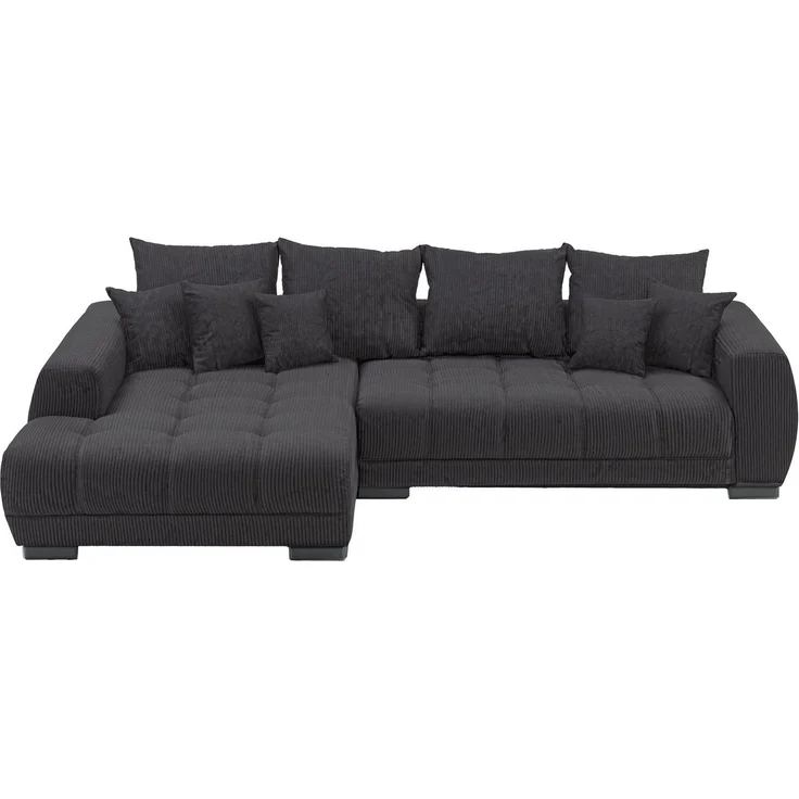 Massivart® Ecksofa ARTEMIS Cord grau / 300 cm / Cordsofa, Nosagunterfederung / 4 Rückenkissen / 5 Zierkissen – Bild 5