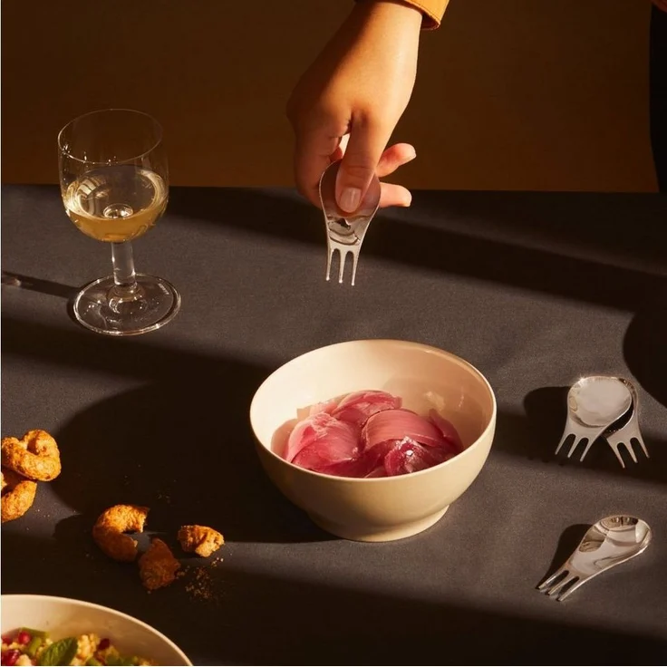 Alessi Servierlöffel Göffel MOSCARDINO 4-tlg. – Bild 1
