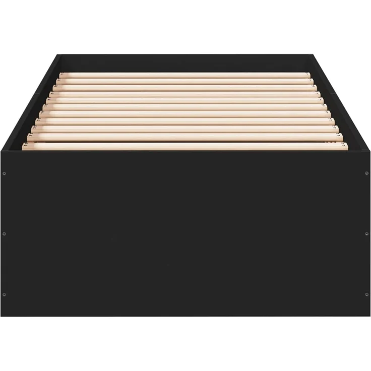 vidaXL Bettgestell Schwarz 100x200 cm Holzwerkstoff 3281050 – Bild 4