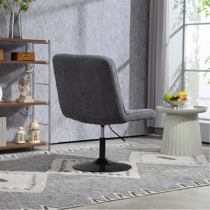 SVITA Loungesessel HENRY, gepolstert, 360° drehbar, Cordbezug, Grau – Bild 2