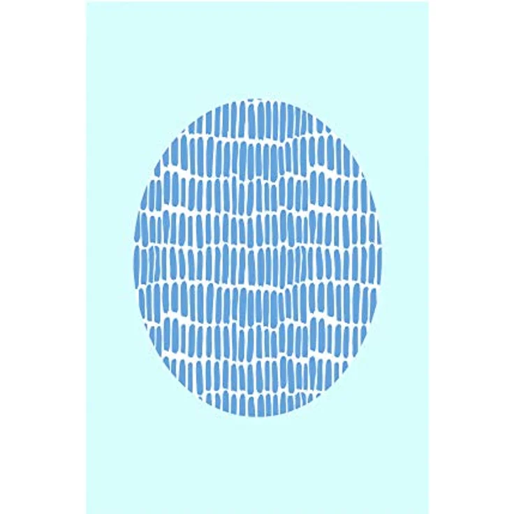 Komar Wandbild Shelly Patterns Blue, Kunstdruck auf Premium-Poster Fotopapier, 50 x 70 cm, ohne Rahmen, lebendige Farben, lichtbeständig und wasserfest – Bild 1