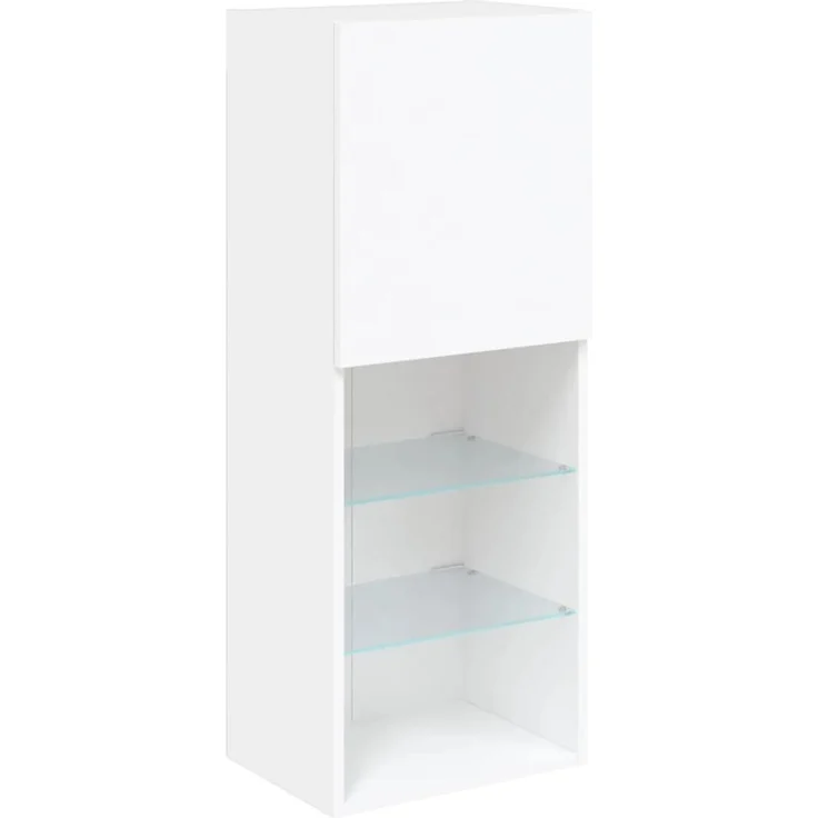vidaXL 4-tlg. Wohnwand mit LED-Beleuchtung Weiß Holzwerkstoff 3216647 – Bild 9