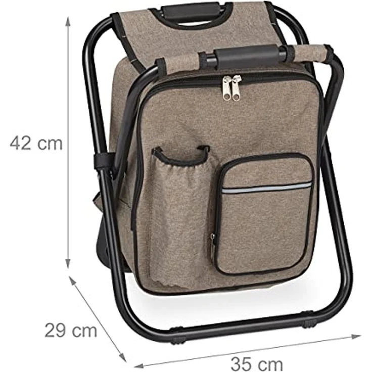 relaxdays Campinghocker Klappbarer Campinghocker mit Tasche – Bild 3