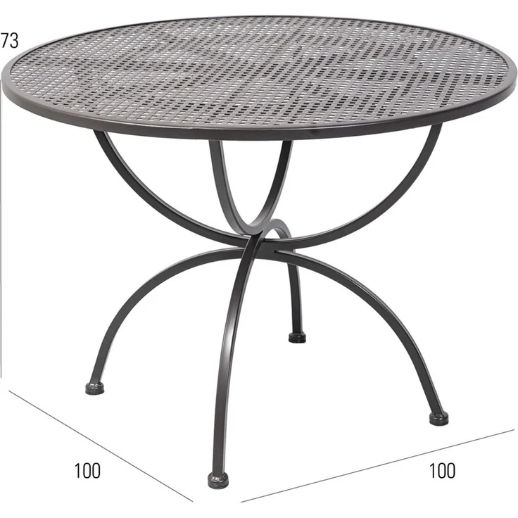 2er Set MBM Romeo Tisch Rund 100 cm – Bild 2