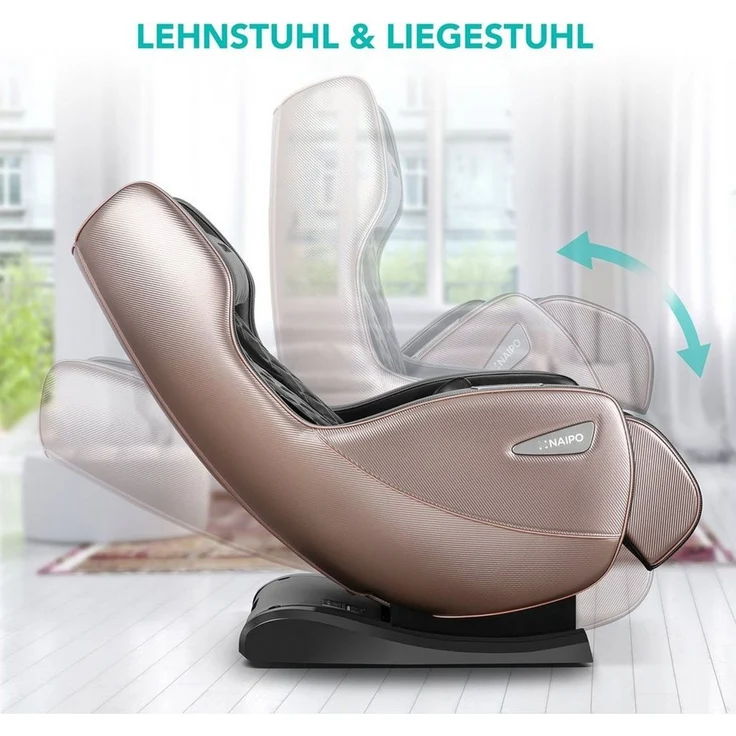 NAIPO Massagesessel, Massagestuhl mit Liegeposition, Bluetooth, Platzsparend – Bild 2