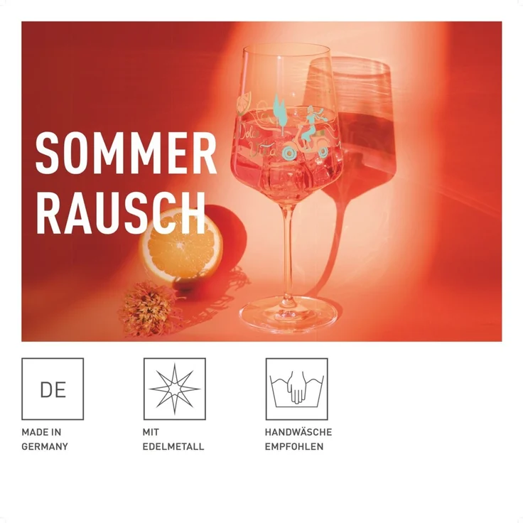 Ritzenhoff 'APERIZZO' Weingläser 4er-Set 'SOMMERRAUSCH', Kristallglas Motiv, 22.5 cm, spülmaschinengeeignet – Bild 3