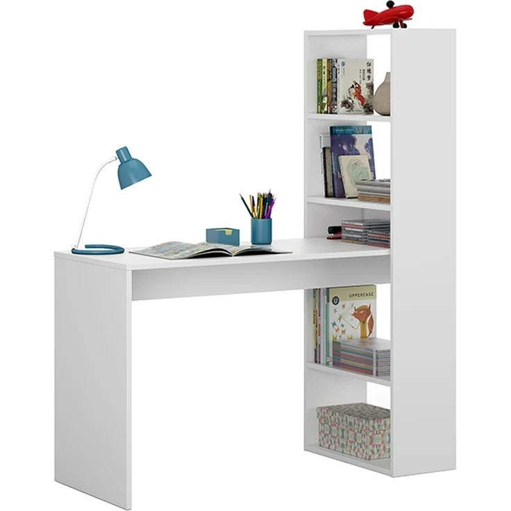 Regal-Schreibtisch >Duplo< in Artik-Weiß - 120x144x53 (BxHxT) – Bild 4