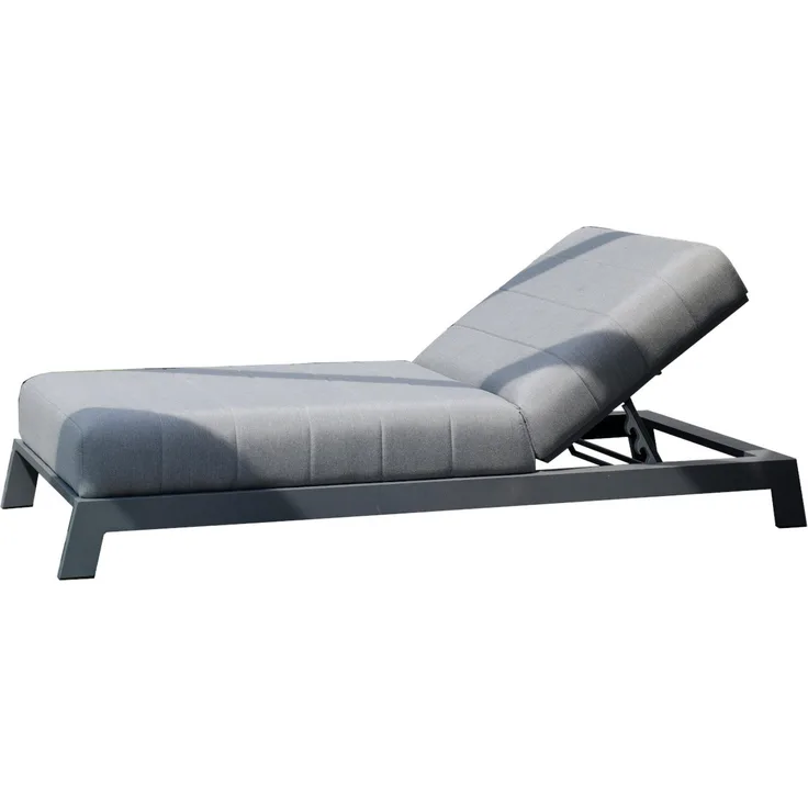 Sonnenpartner Lounge-Liege Divine Aluminium mit Polsterung flanell Gartenliege Sunbrella Sonnenliege