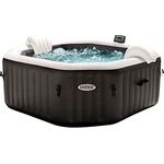 Intex Purespa Deluxe, Whirlpool mit 120 Luftblasendüsen, 795L Kapazität, octagonal, schwarz