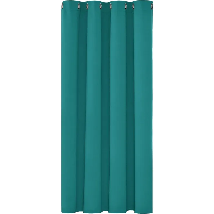 Deconovo Blickdichter Verdunkelungsvorhang UV-Schutz Thermovorhang Türkis | 1 Stück, H138 x B132 cm, Verdunkelungsgardinen, Thermovorhang, Hitzeschutz, Sichtschutz für Wohnzimmer und Schlafzimmer