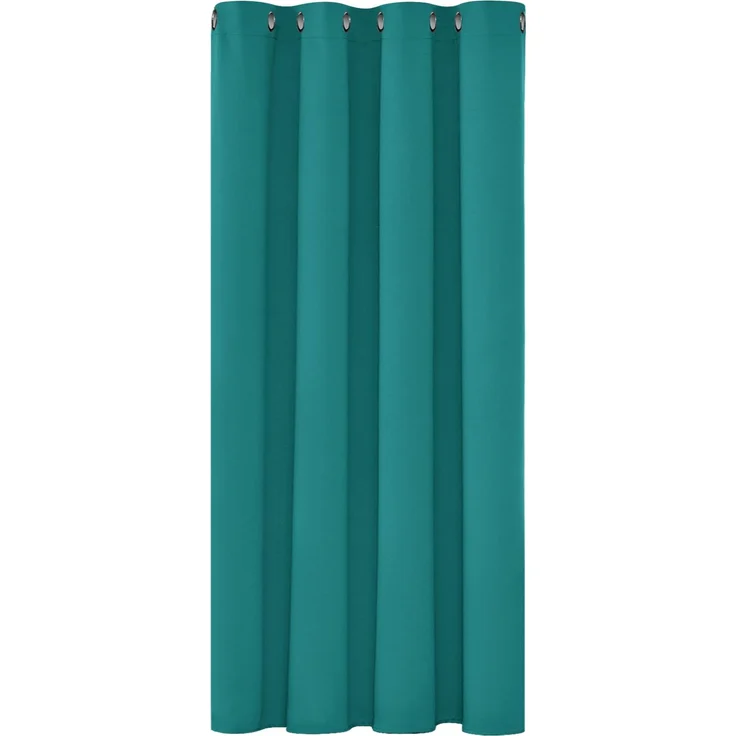 Deconovo Blickdichter Verdunkelungsvorhang UV-Schutz Thermovorhang Türkis | 1 Stück, H138 x B132 cm, Verdunkelungsgardinen, Thermovorhang, Hitzeschutz, Sichtschutz für Wohnzimmer und Schlafzimmer