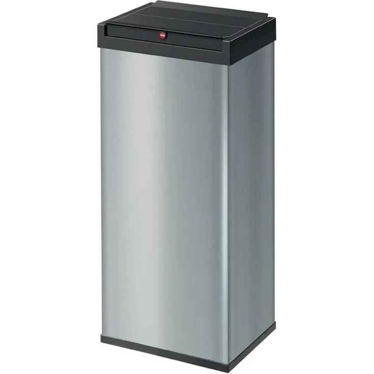 Hailo 'Big-Box Swing XL' Standmülleimer mit selbstschließendem Schwingdeckel, Stahlblech, 52 Liter, Silber