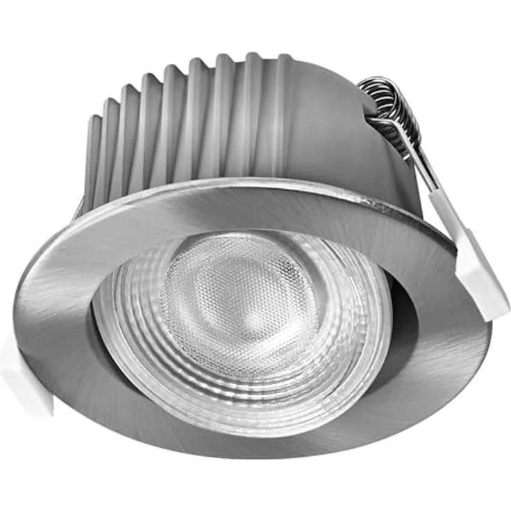 Osram Spot Set LED Einbaustrahler CCT IP44 4,9W Satin-Nickel, 3er Set Badezimmer Click-CCT dreistufig, 2700–6500K – Bild 4