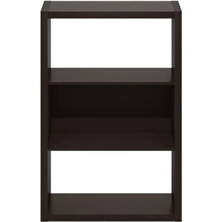 Furinno Viola 3-stöckiges Offenes Regal Bücherregal, Bücherregal, Dunkle Eiche – Bild 6