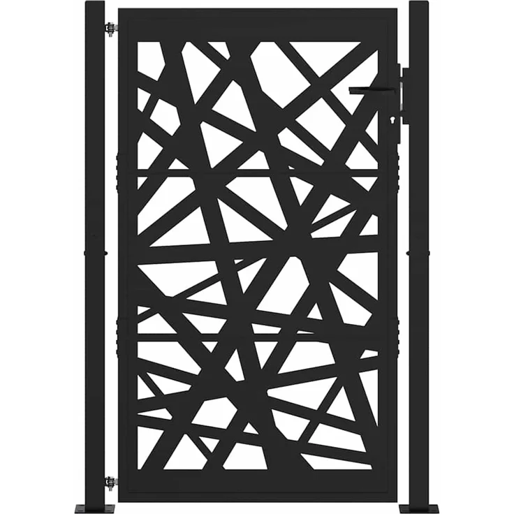 vidaXL Gartentor Schwarz 100x150 cm Stahl Leichtes Design 4100951 – Bild 3