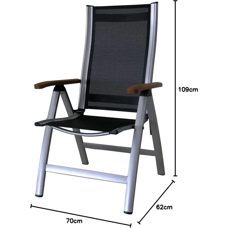 Sun Garden Alu Sun Star Comfort Klappsessel - silber – Bild 2
