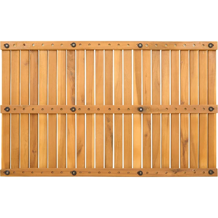 vidaXL Badematte Uni Braun 80 x 50 cm Holz 42025256 – Bild 5