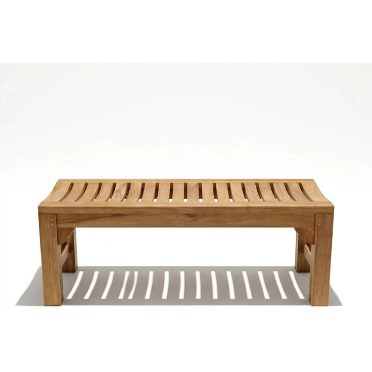 Teakholz Gartenbank DENNIS 2 Sitzer 120cm – Bild 2