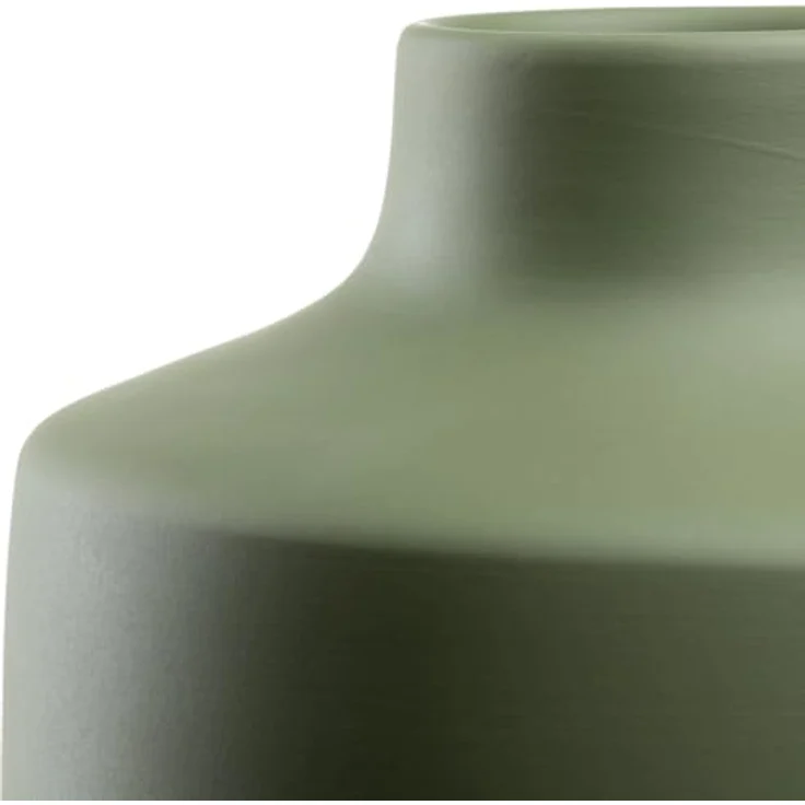 LEONARDO HOME Milano Keramikvase, elegante grüne Dekovase für Blumen-Bouquets, Höhe 18,5 cm – Bild 4