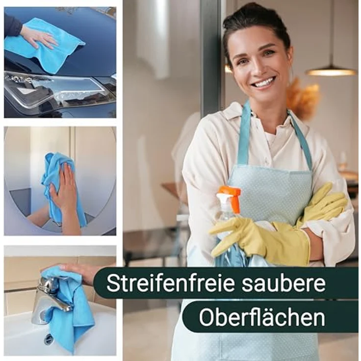 ZOLLNER Geschirrtuch, (Spar-Set, 24-tlg), 32 x 32 cm, 80% Polyester, 20% Polyamid, vom Hotelwäschespezialisten – Bild 6