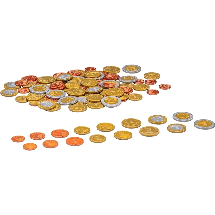 WISSNER 80610. 08 aktiv lernen - 80 EURO Rechengeld Münzen - RE-Plastic