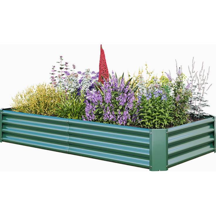 Homerecommend Hochbeet 180x90x30 cm, Gartenbett und Pflanzenkasten aus verzinktem Stahl, für Gemüse und Kräuter, Grün – Bild 10