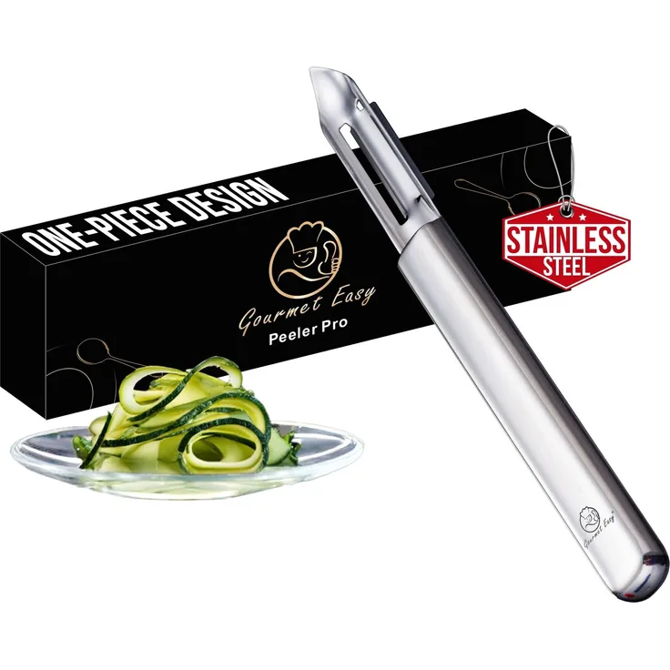I-Sparschäler Deluxe,I-Gemüseschäler Deluxe, Edelstahl, nahtloses Design, ultrascharf für Kartoffeln