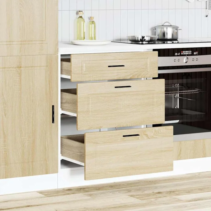 vidaXL Küchenunterschrank Porto Sonoma-Eiche Holzwerkstoff 854262 – Bild 5