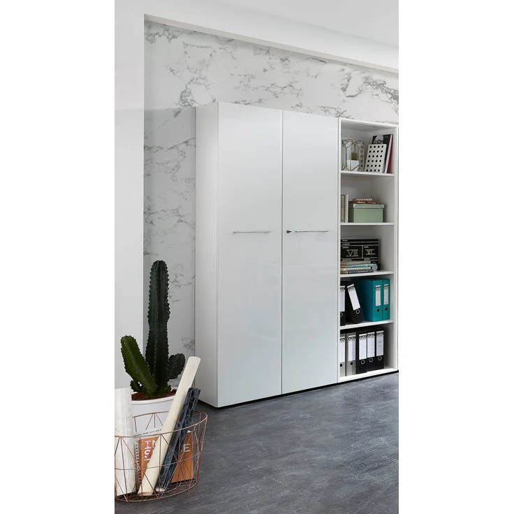 GERMANIA Bürokombination MONTERIA BHT 145x196x37 cm weiß Komplett-Büro Büro – Bild 2