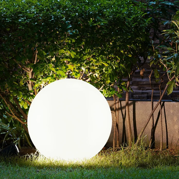 3er Set LED Außen Solarleuchten, Kugel weiß, 15 und 20 cm – Bild 10