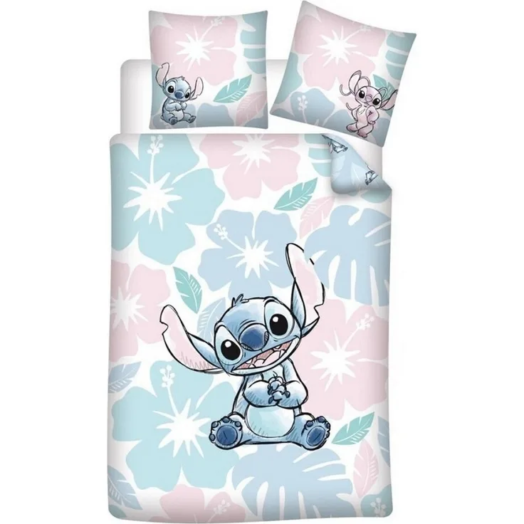 Lilo & Stitch Bettwäsche-Set Bettbezug 140 cm x 200 cm Kopfkissenbezugs 65 cm x 65 cm