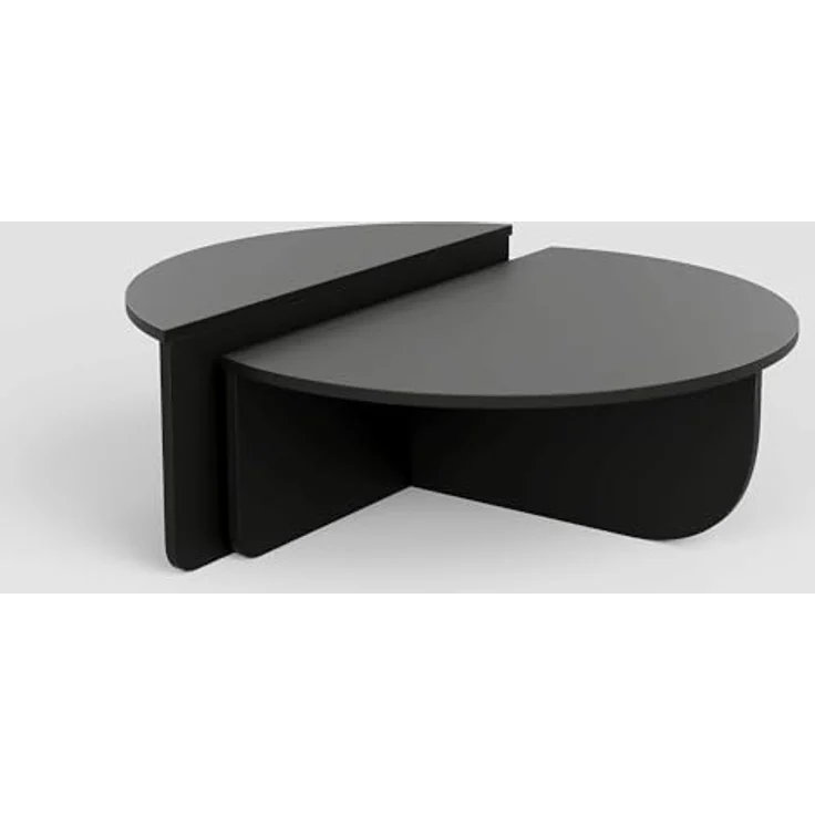 Dmora Couchtisch Canopus 90x90x35h cm Schwarz, Zeitungsablage – Bild 8