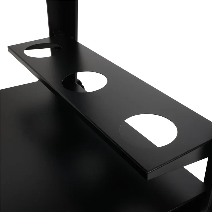 BBQ-Toro Grillablagetisch Grillwagen 125 x 57 x 104 cm, Schwarz, Grilltisch mit Windschutz – Bild 5