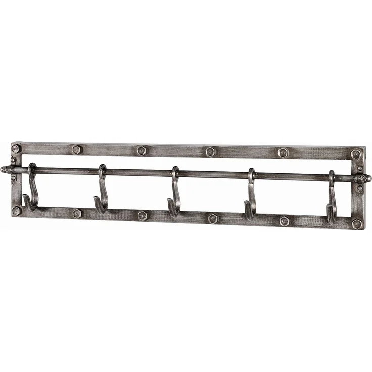 Garderobe Wandgarderobe Garderobenleiste anthrazit Metall 73x8x15cm – Bild 1
