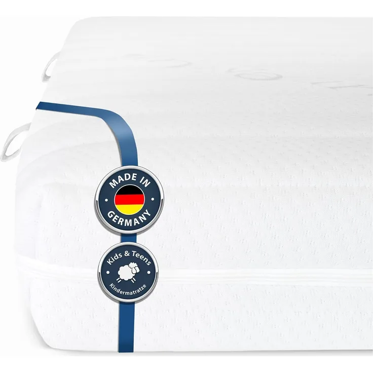 BMM Kindermatratze Razze 100x200 cm Härtegrad H2/ Kaltschaummatratze Öko-Tex Zertifiziert/Jugendmatratze für alle Betten/Matratzen produziert in Deutschland