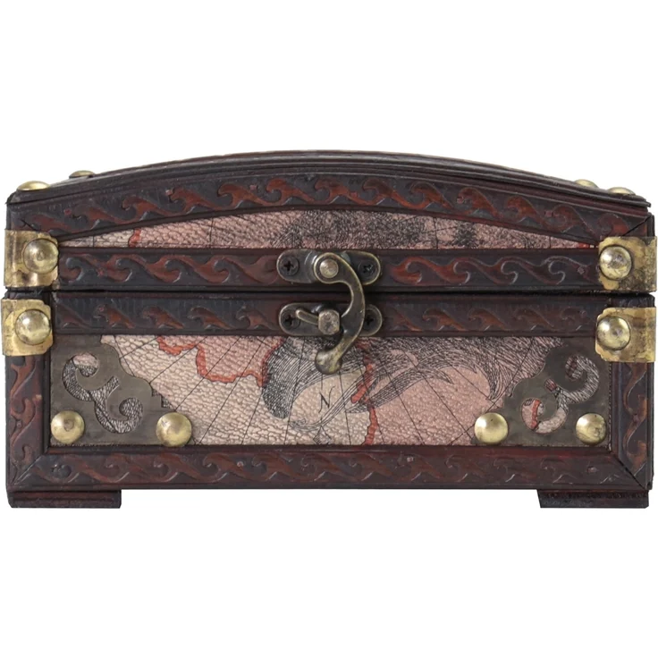 HMF Schatzkiste Handgefertigte Schmuckschatulle aus Holz, dekorative Holzkiste 17 x 10 x 9 cm Kolumbien – Bild 3