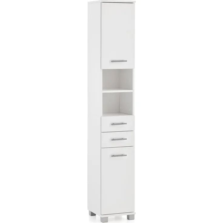 Schildmeyer Hochschrank Emmi 159162, weiß matt, 30,3 x 32,6 x 180,9 cm