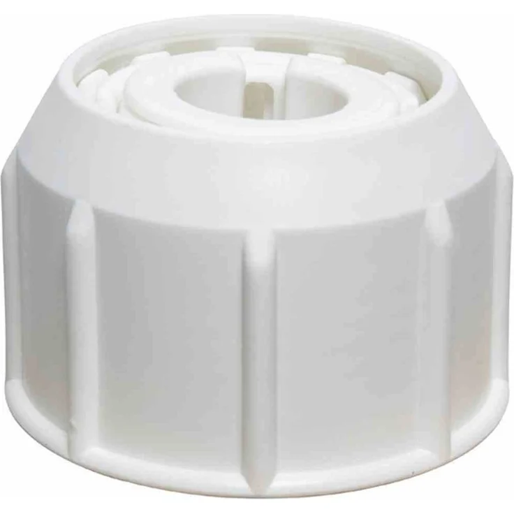 Delschen SB34109W Überwurfmutter mit Adapterset für Schirmstöcke Ø 26-55 mm, weiß, 5-teilig (1 Set) – Bild 1