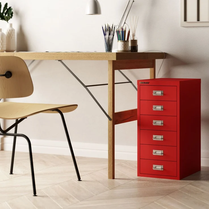 Bisley Multidrawer Schubladenschrank aus Metall abschließbar in verkehrsweiß Schrank für Büro Werkstatt und Zuhause Stahlschrank, LA298-696 – Bild 9