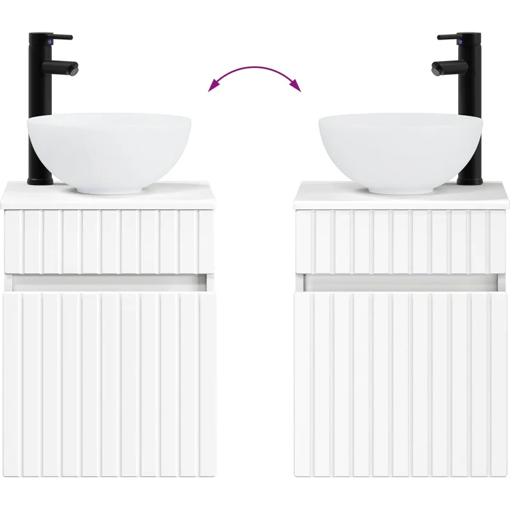 vidaXL Badezimmerschrank-Set 2 stk. Weiß 33 x 34,5 x 100 cm 3406133 – Bild 9