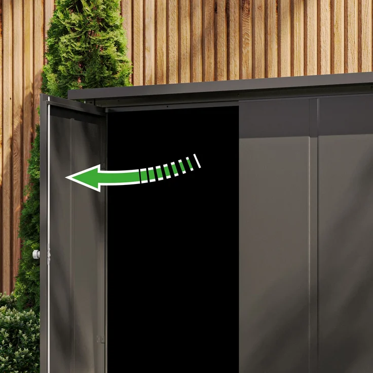 GFP Primeyard Geräteschrank Metall 228x84x181 cm Gartenschrank anthrazit inkl. Fußboden – Bild 9
