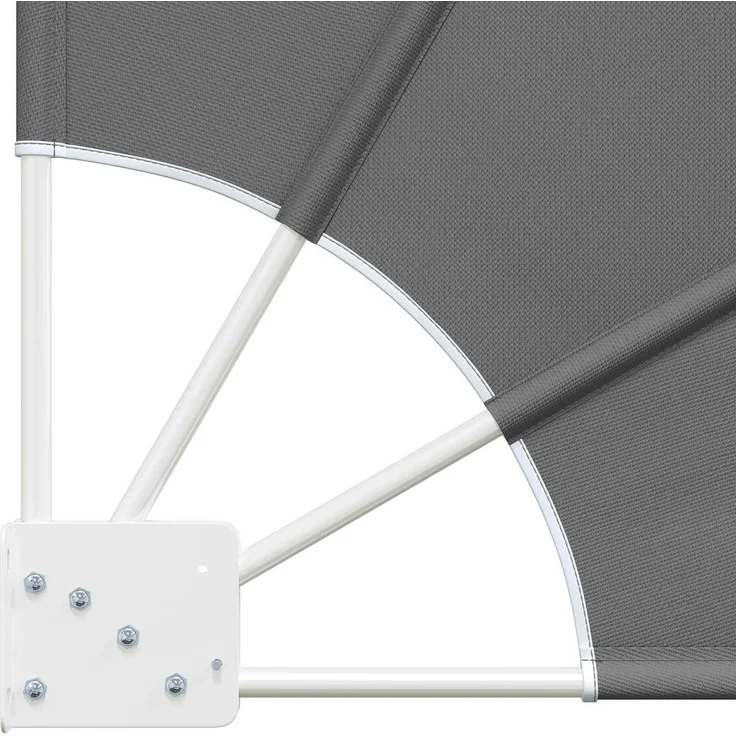 vidaXL Balkon Sichtschutz 140 x 140 cm Polyester Hellgrau 42037148 – Bild 4