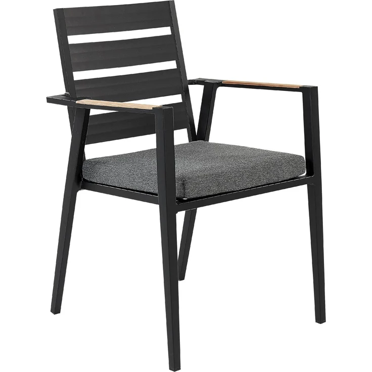Set mit 6 Stühlen und Sitzkissen TAVIANO Metall Schwarz – Bild 4