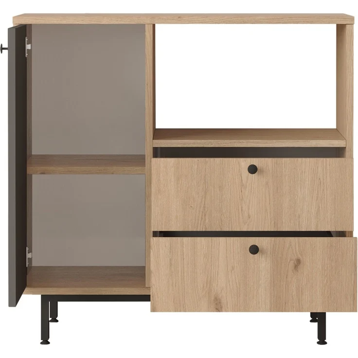 Skye Decor 'LAT1-SA' Mehrzweckschrank, Eiche / Anthrazit, 88 x 85 x 35,5 cm – Bild 5