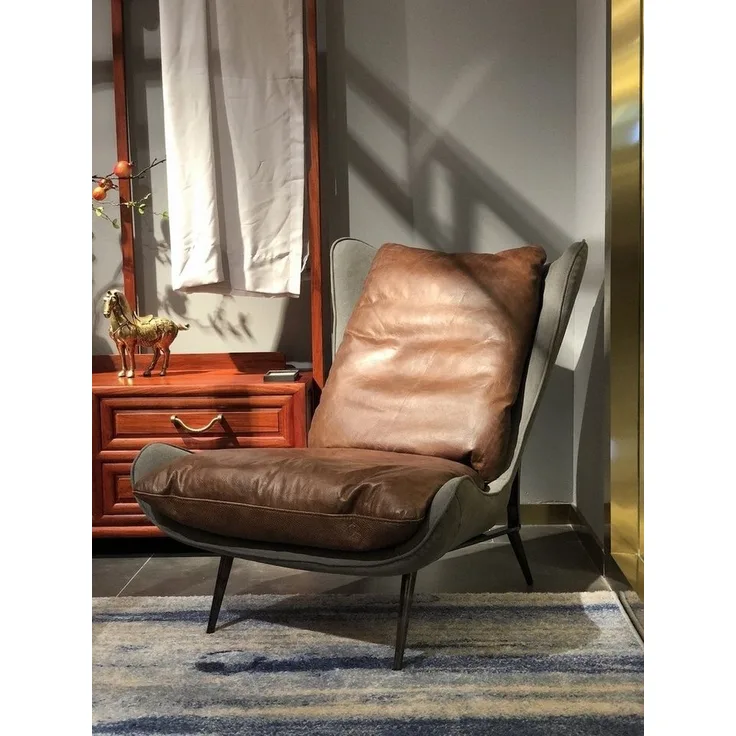 KAWOLA Relaxsessel ERIO, Vintage Leder braun