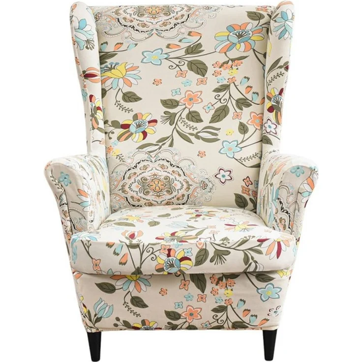 Zyronn Sesselhusse 2-Teilig Ohrensessel Überzug, Sessel-Überwürfe Ohrensessel, Elastisch, Sofa Armlehnenbezüge Schonbezug Hussen für Lesesessel Relaxsessel – Bild 1