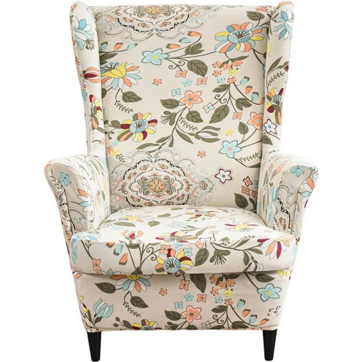 Zyronn Sesselhusse 2-Teilig Ohrensessel Überzug, Sessel-Überwürfe Ohrensessel, Elastisch, Sofa Armlehnenbezüge Schonbezug Hussen für Lesesessel Relaxsessel